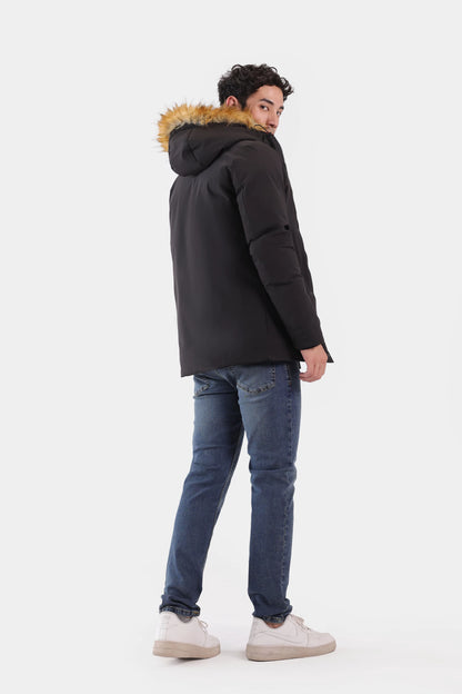 Faux Fur Hooded Jacket - Cougar Clothing