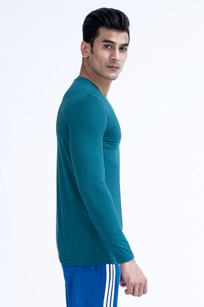 Teal Round Neck T-Shirt