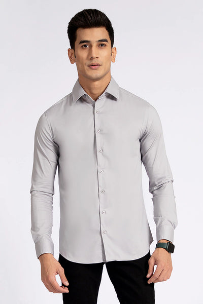 Grey Slim Fit Casual Shirt