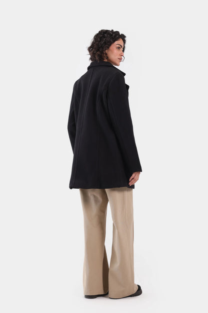 Single Breasted Mid-Length Coat - Cougar Clothing