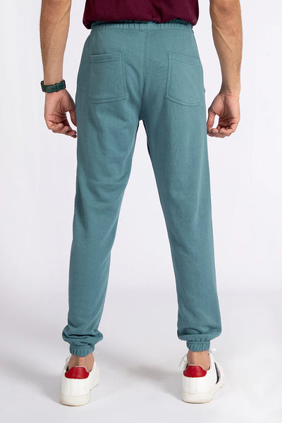 Teal Scripted Relax Fit Joggers
