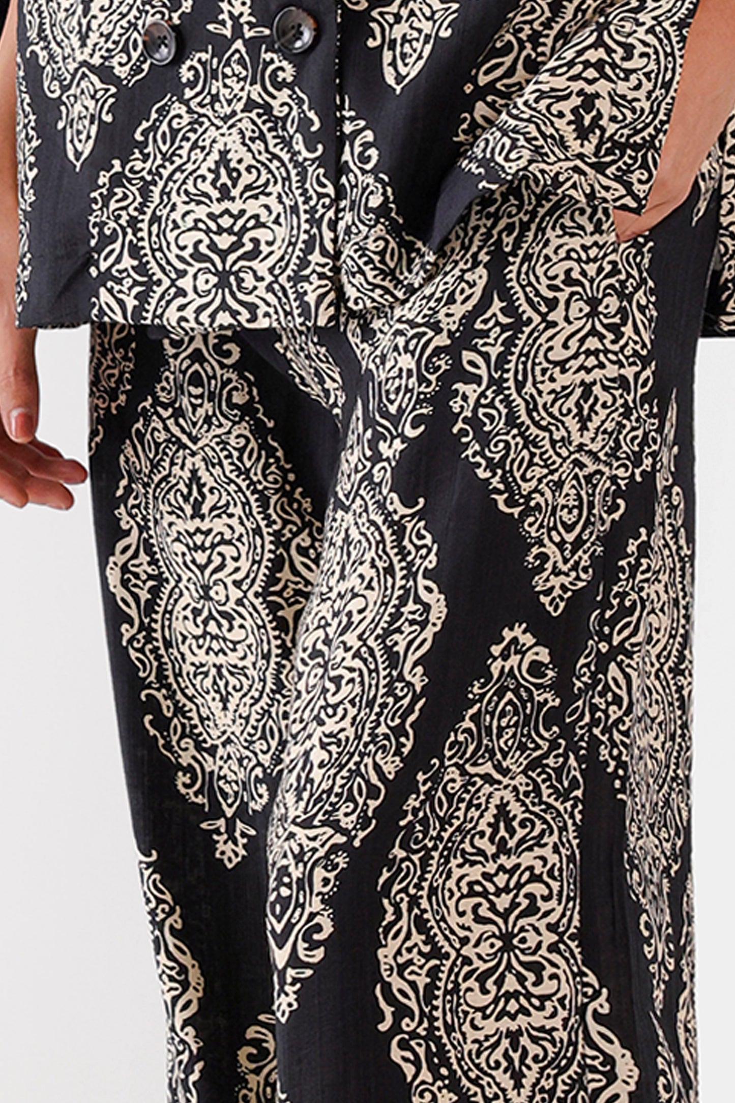 Printed Viscose Blend Trousers - Cougar Clothing