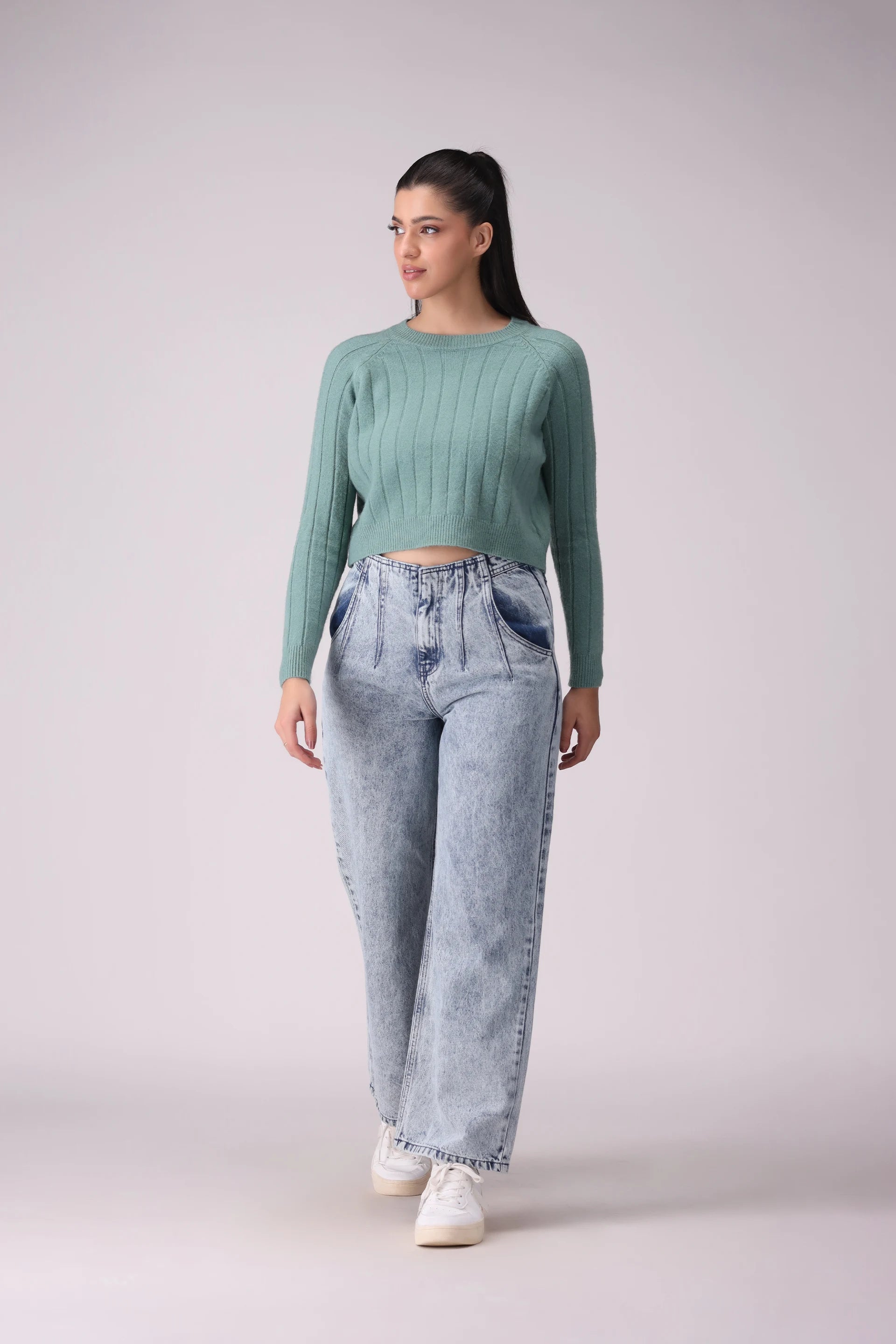 Straight Fit Acid Wash Jeans - Cougar Clothing