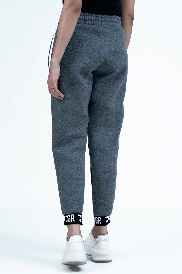 Charcoal Oversized Knitted Jogger Pants