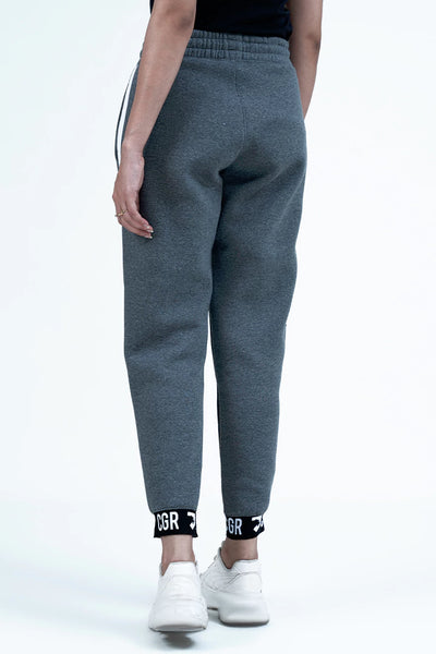 Charcoal Oversized Knitted Jogger Pants