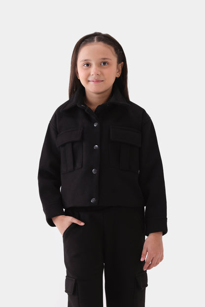 Flap Pocket Tweed Jacket