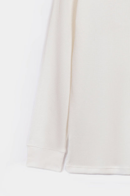 Waffle Knit Henley T-Shirt - Cougar Clothing