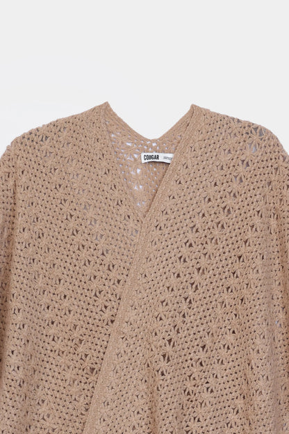 Cable Knit Cape Shawl - Cougar Clothing