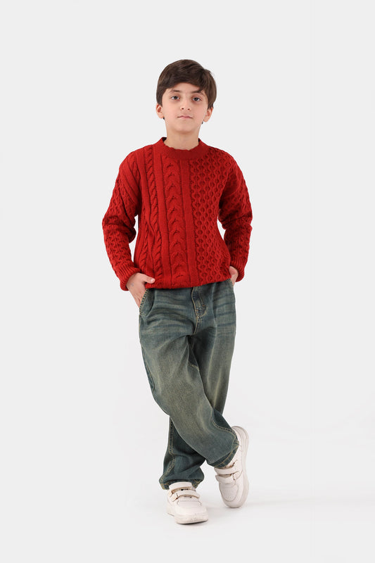 Cable Knit Sweater - Cougar Clothing