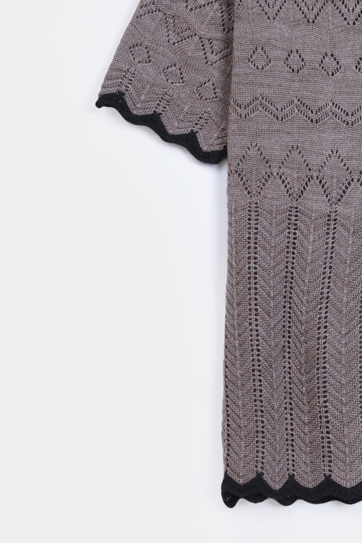 Scalloped Crochet Knit Cardigan - Cougar Clothing