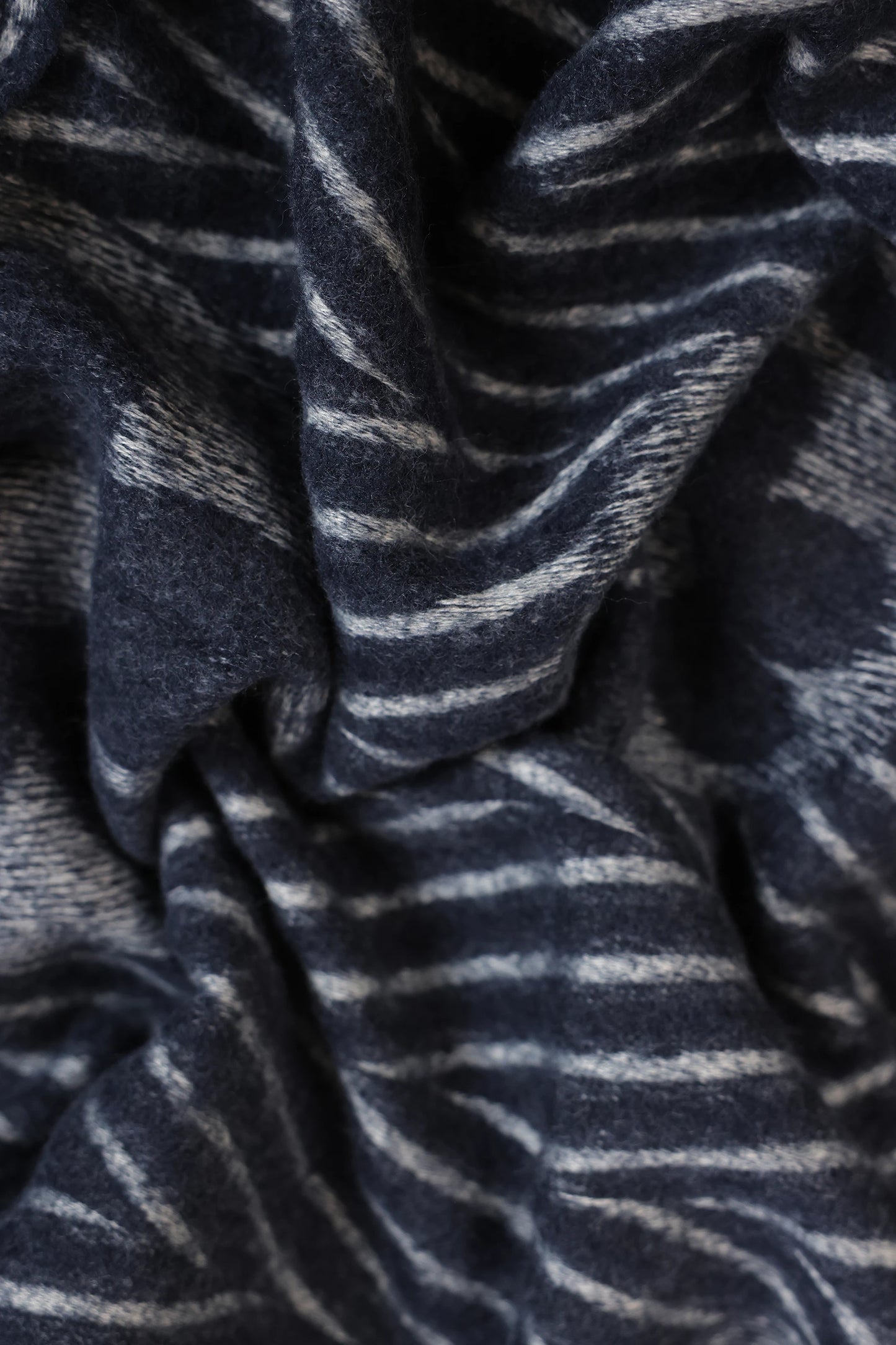 Contrast Striped Knit Shawl