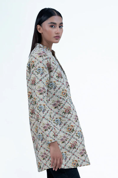 Off White Ban Collar Jacquard Jacket
