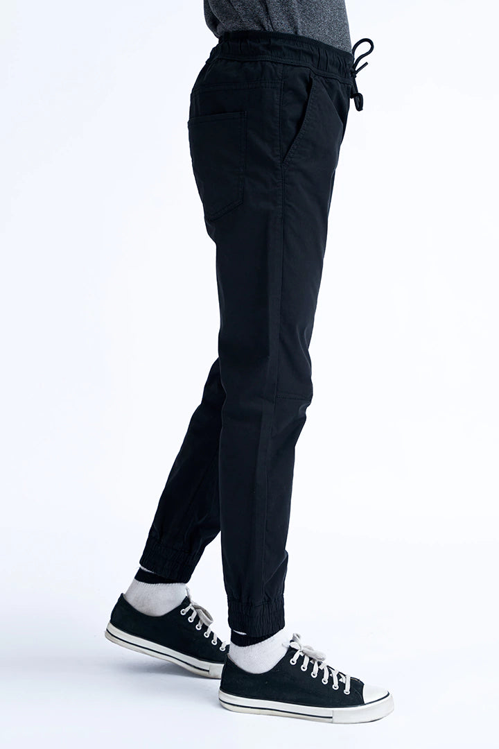 Woven Black Slim Fit Trousers