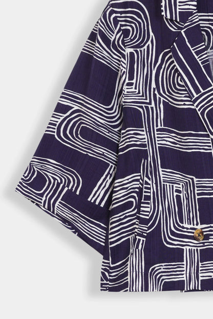 Abstract Printed Blazer