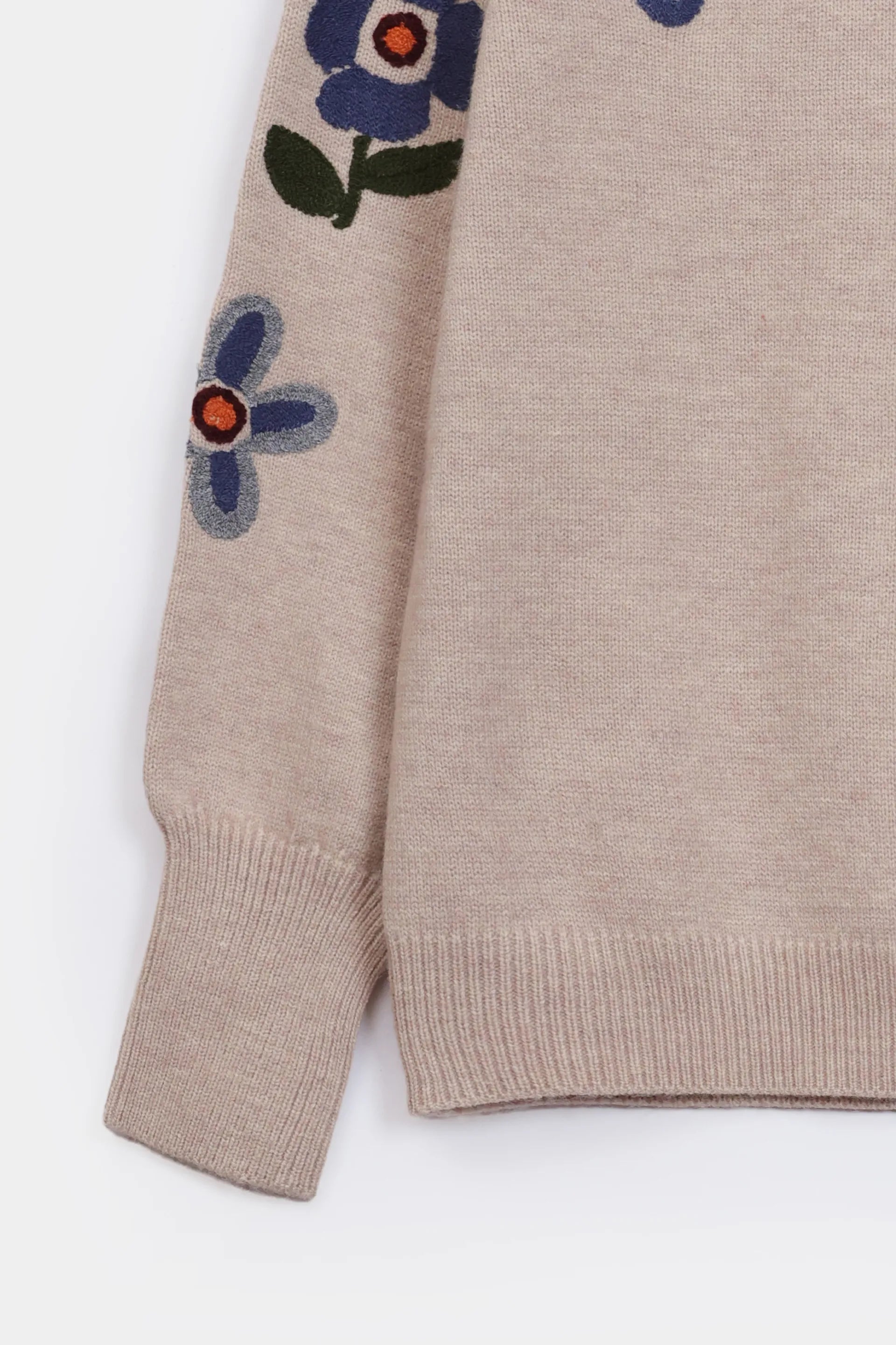 Floral Embroidered Sweater - Cougar Clothing