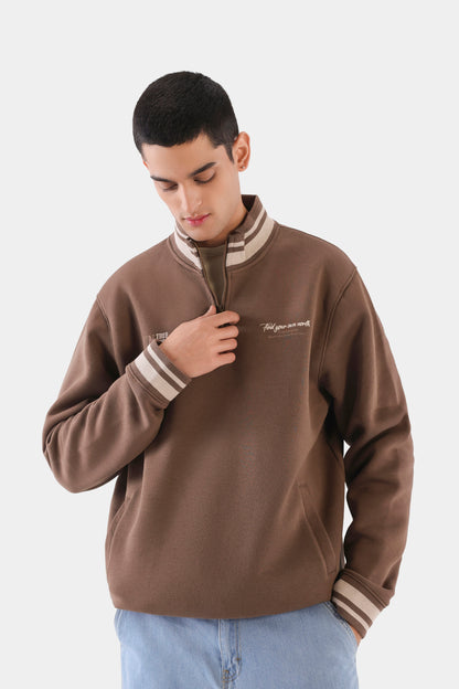 Striped Trimmed Sweatshirt