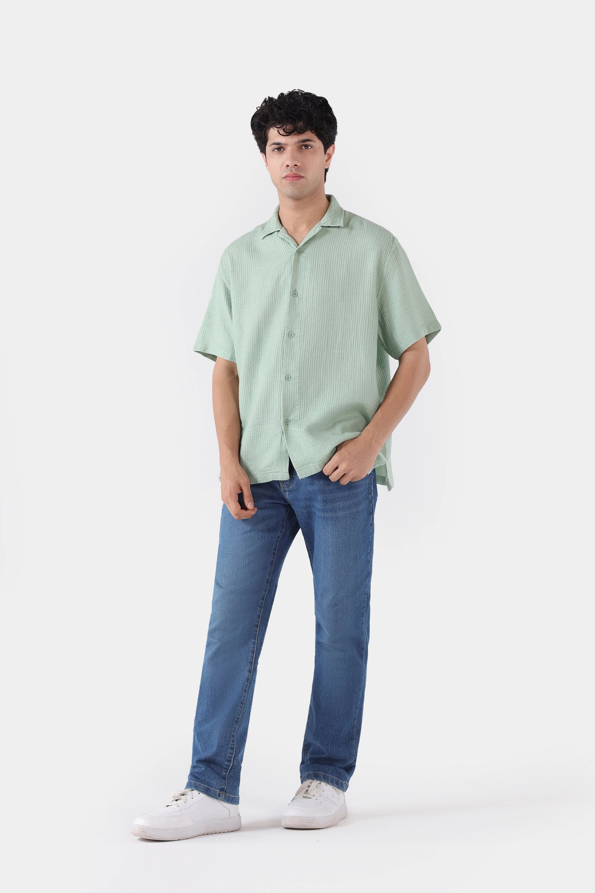 Textured Resort Collar Shirt - Cougar Clothing