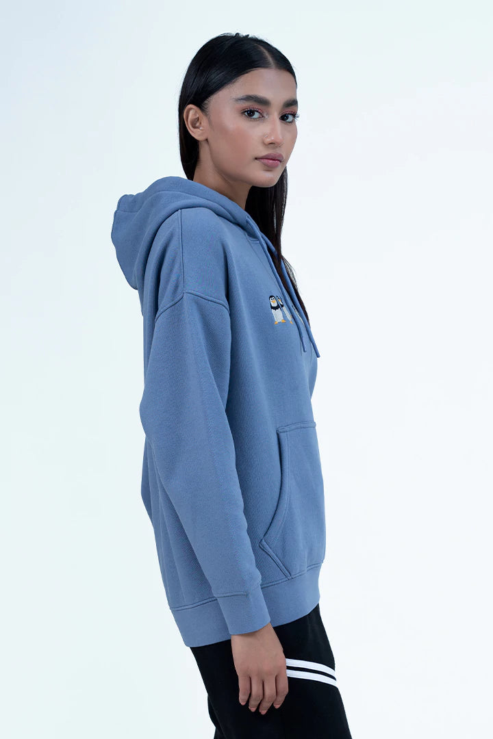 Vista Blue Penguin Hoodie