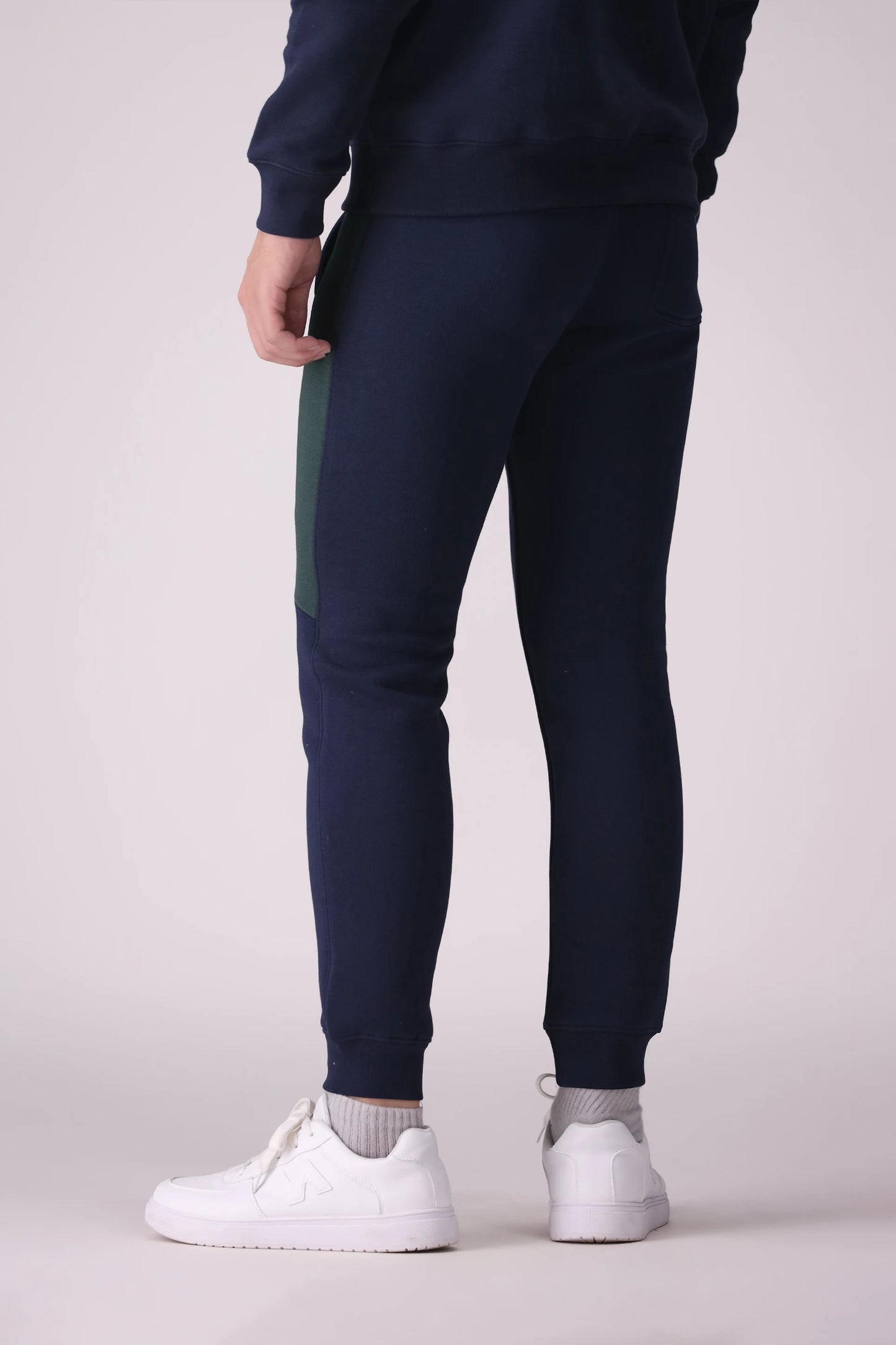 Knitted Jogger Pants With Half Stripe - Cougar Clothing