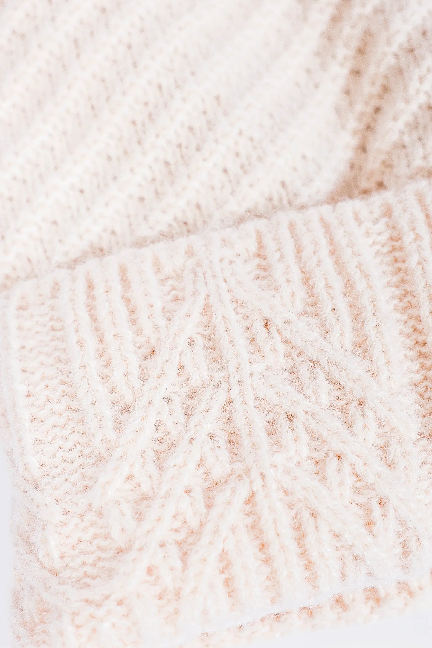 Textured Knit Pom-Pom Beanie - Cougar Clothing