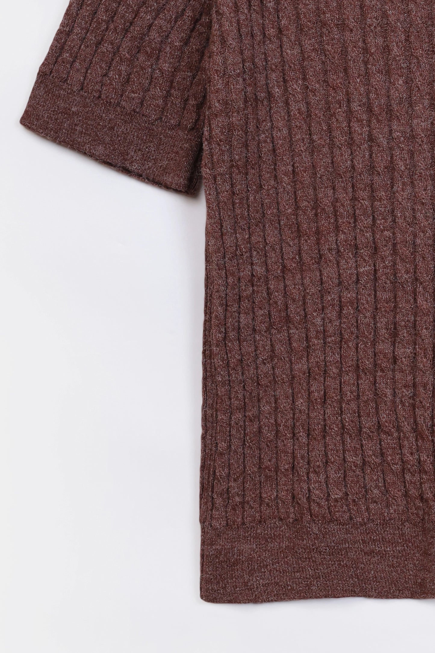 Cable Knit Short Sleeved Cardigan