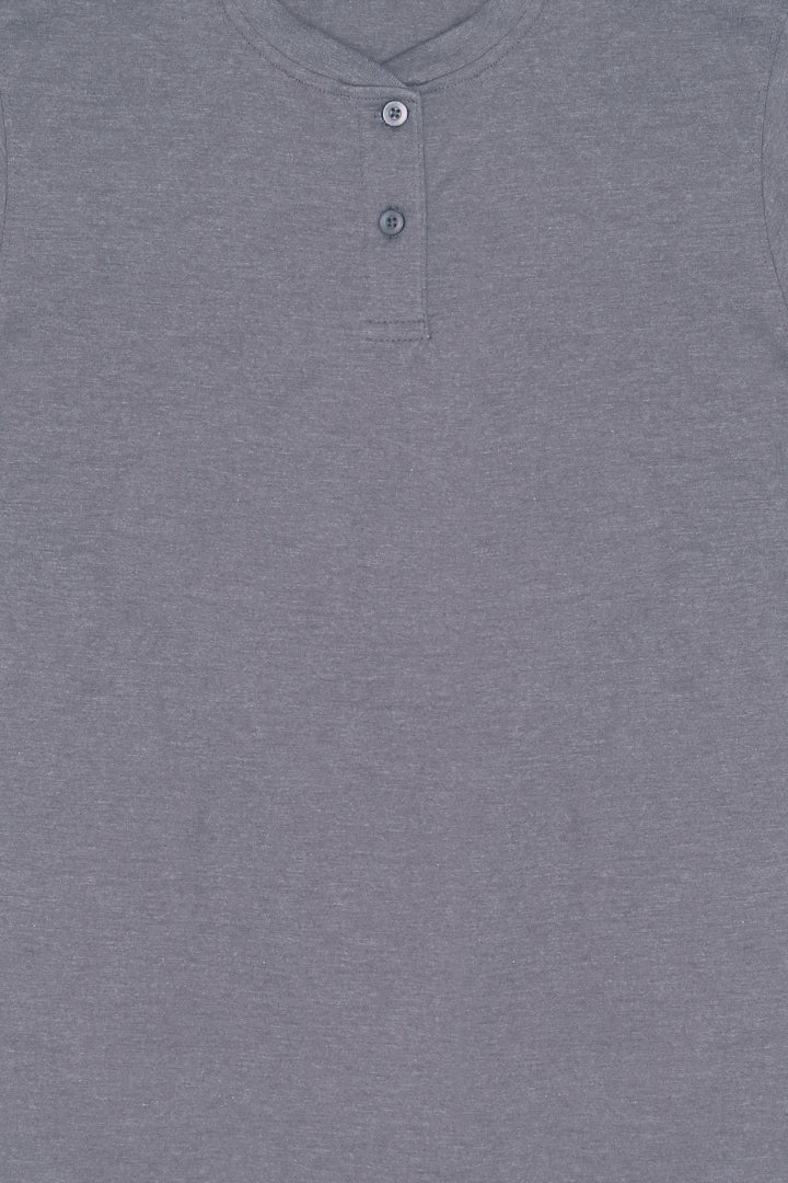 Steel Grey Henley T-Shirt