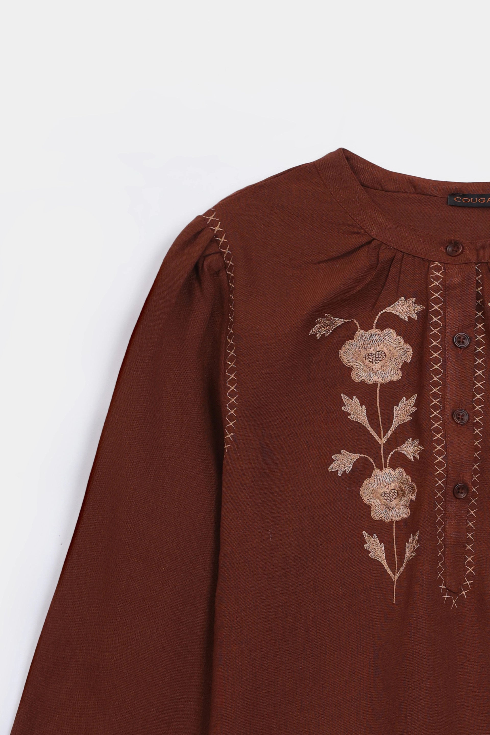 Irish Cotton Embroidered Top - Cougar Clothing