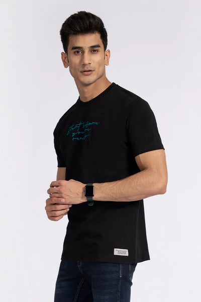 Black Scripted T-Shirt