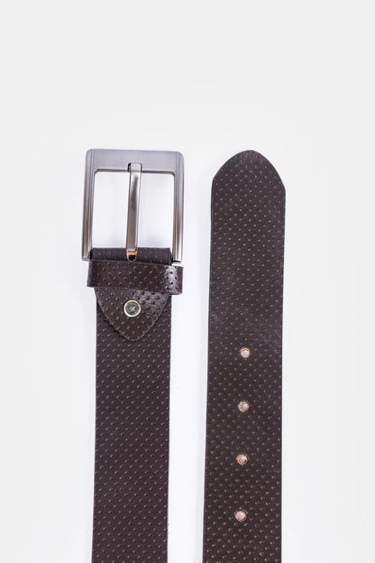 Textured Leather Belt - Cougar Clothing