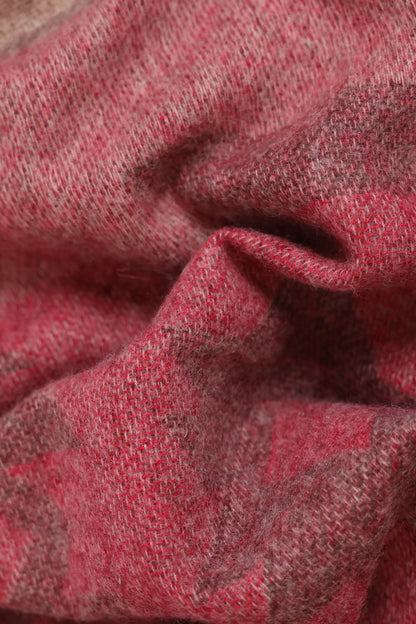 Contrast Pattern Knitted Shawl