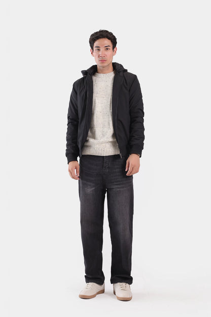 Zipper Jacket With Detachable Hood - Cougar Clothing