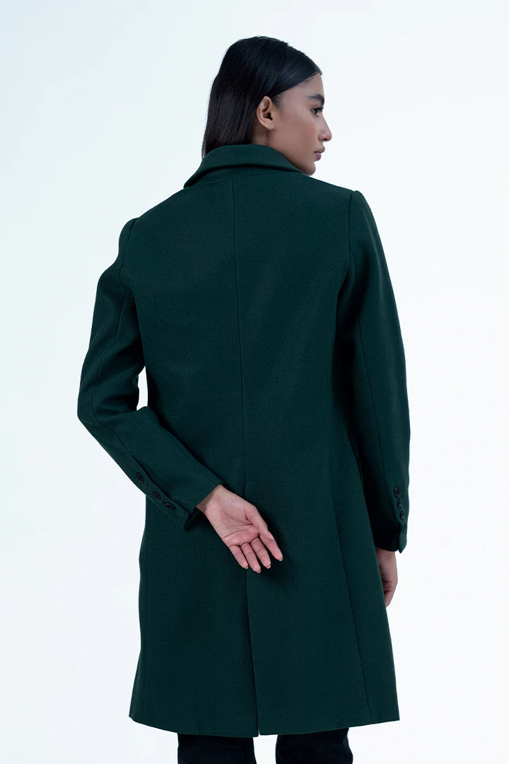 Green Single Breasted Coat