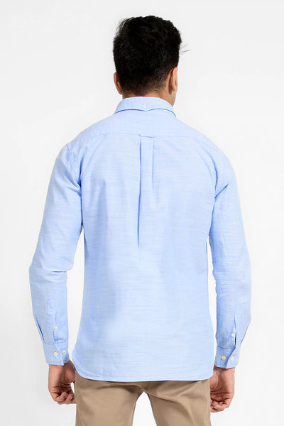 Sky Blue Single Pocket Casual Shirt