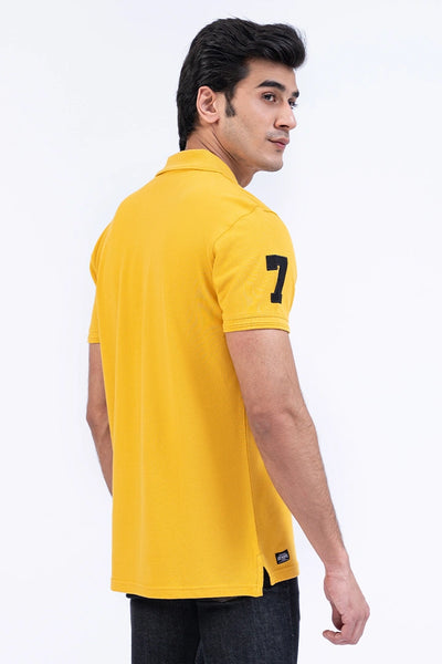 Mustard Embroidered Polo