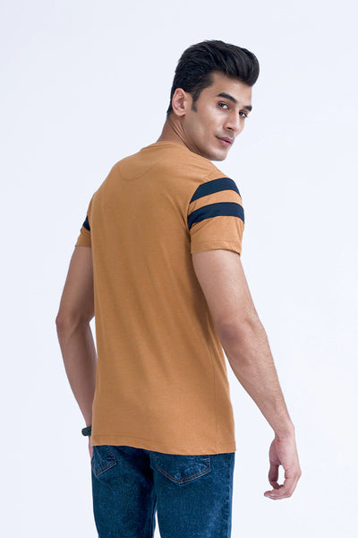 Caramel Cotton Blend T-Shirt
