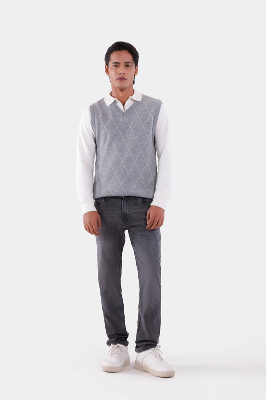 Patterned Sweater Vest - Cougar Clothing