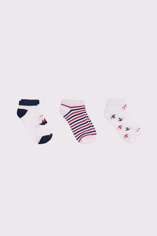 Pack of 3 Striped Ankle Socks - Cougar Clothing