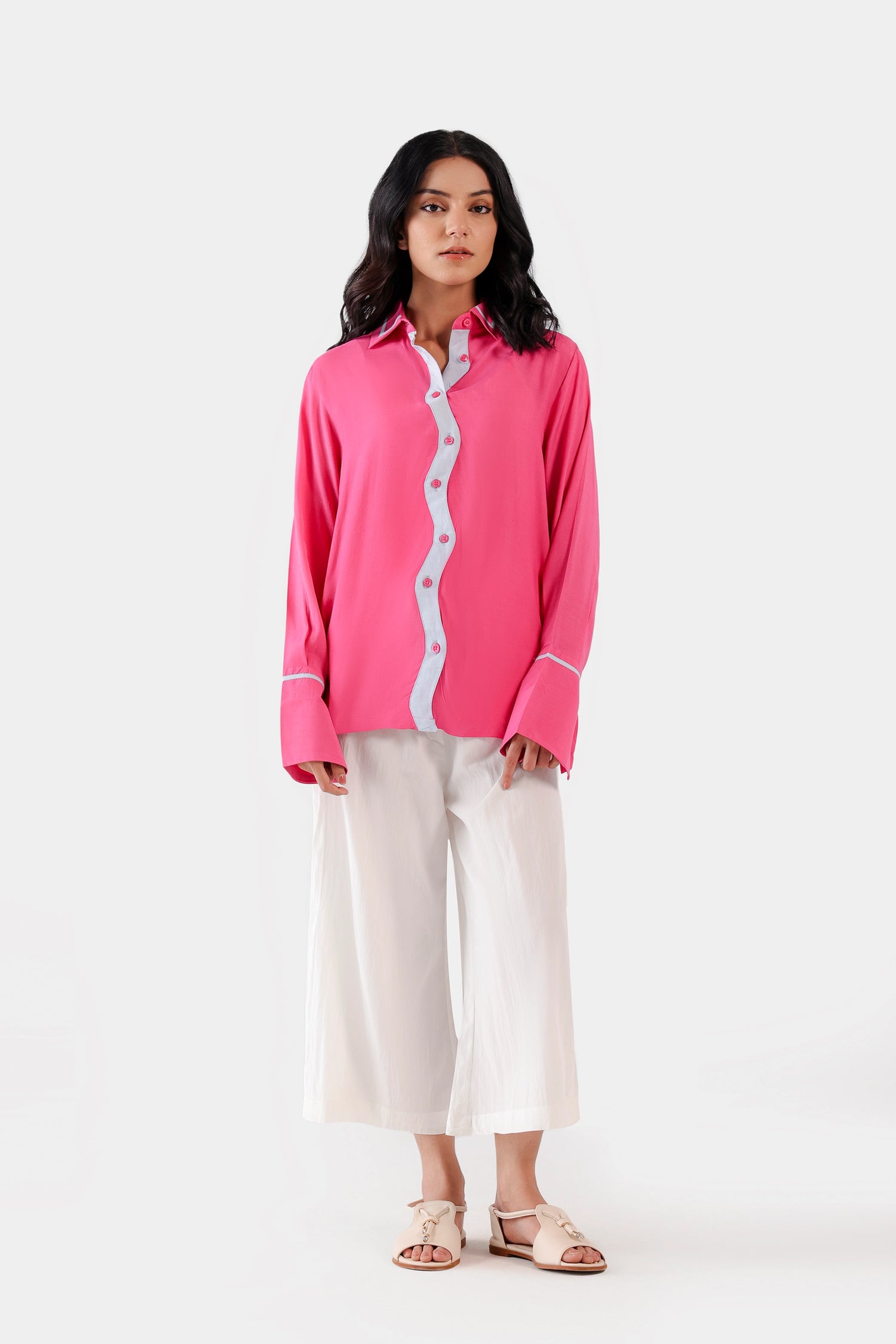 Zig-zag Trim Shirt - Cougar Clothing