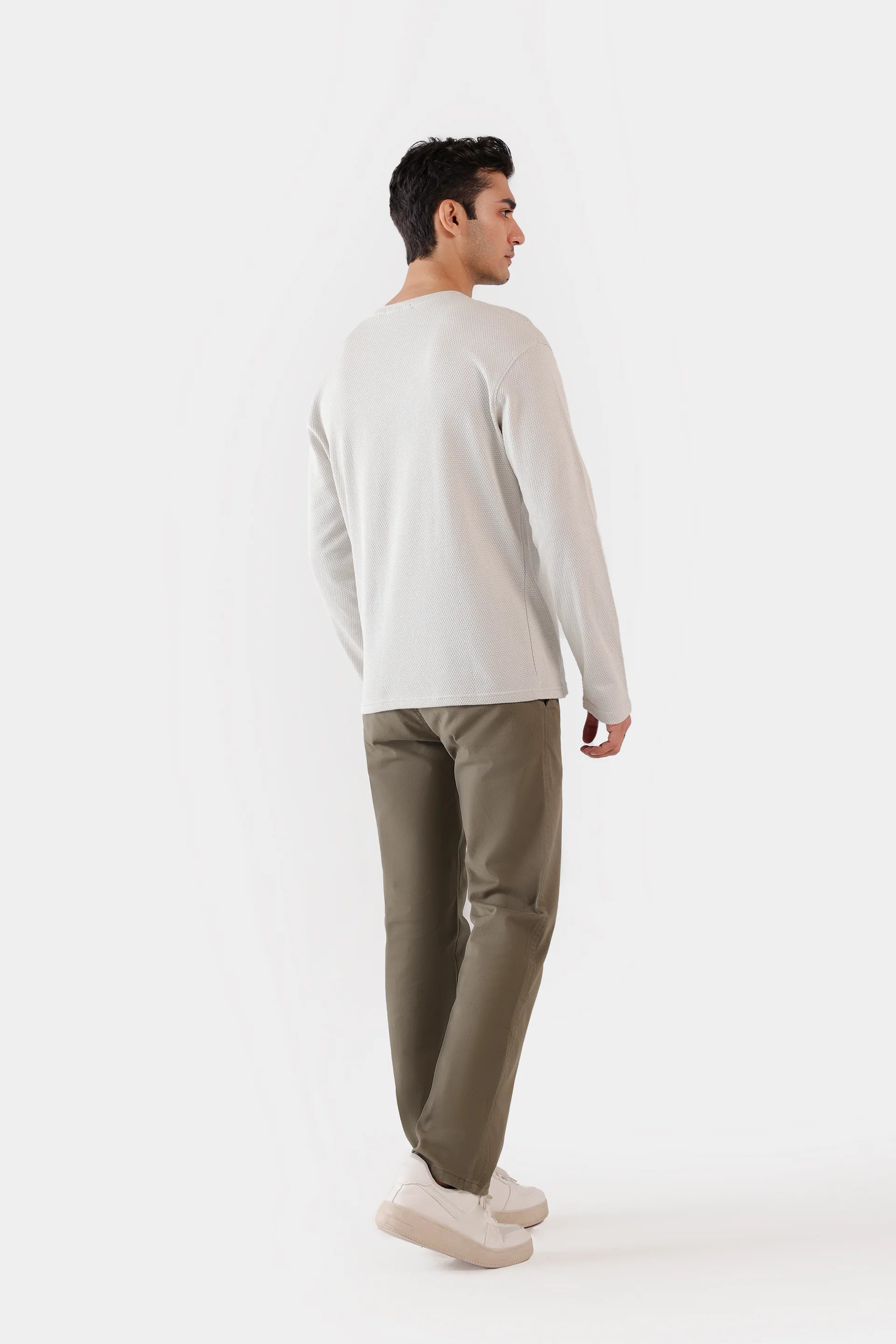 Waffle Knit Henley T-Shirt - Cougar Clothing