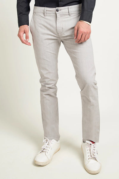 Light Grey Slim Fit Chino Pants