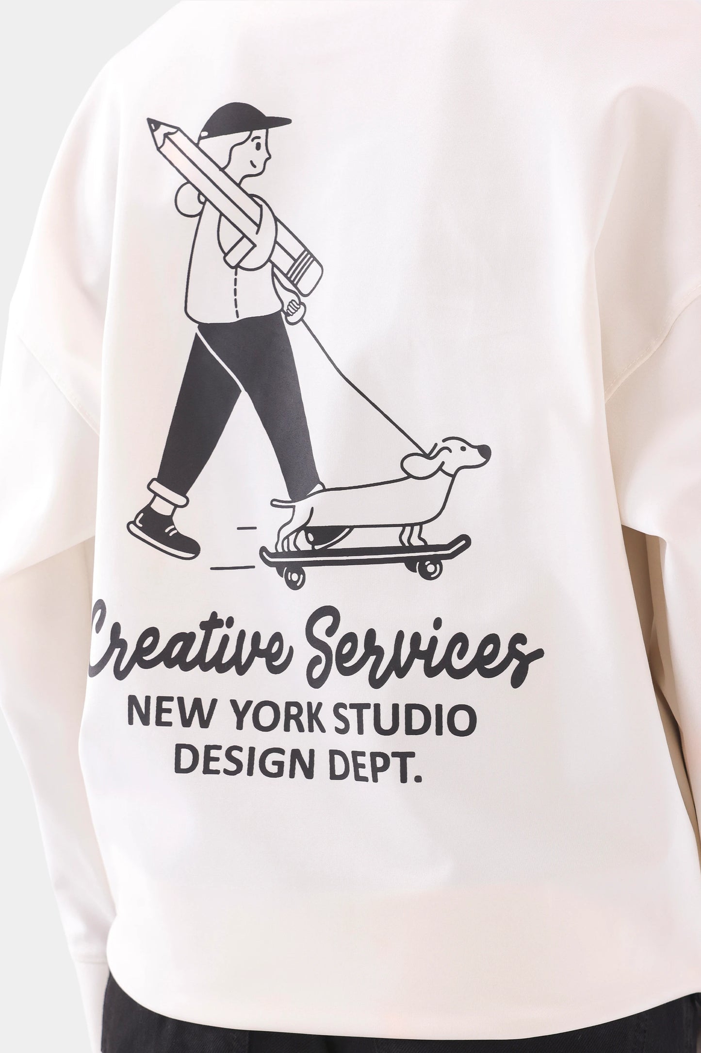 Oversized Back Printed Sweatshirt