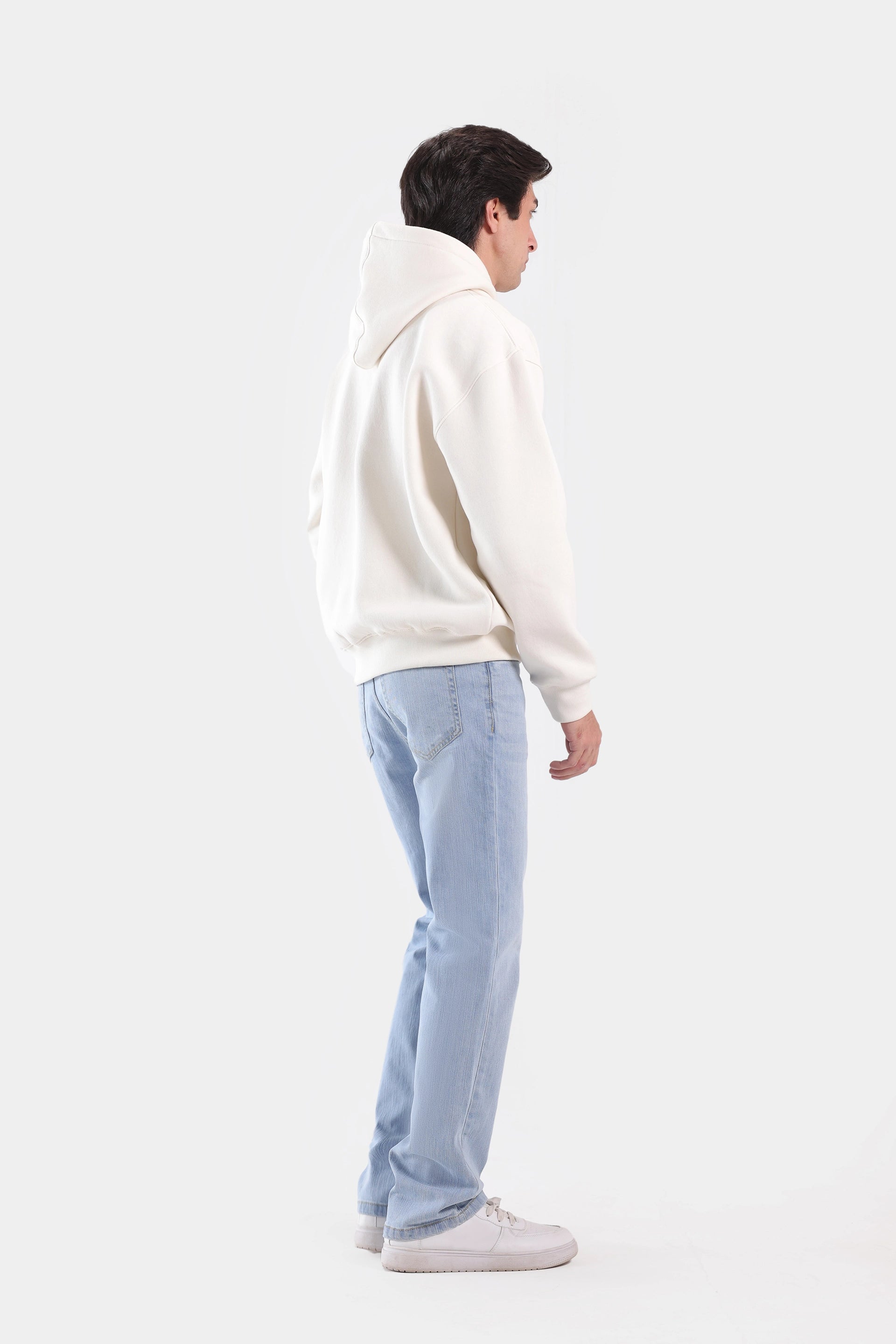 Text Print Fleece Hoodie - Cougar Clothing