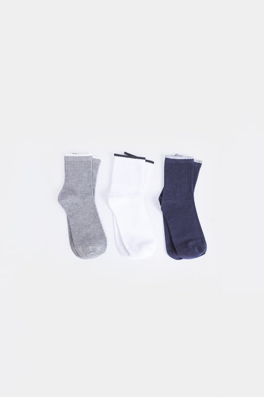 Pack of 3 Short-Crew Socks - Cougar Clothing