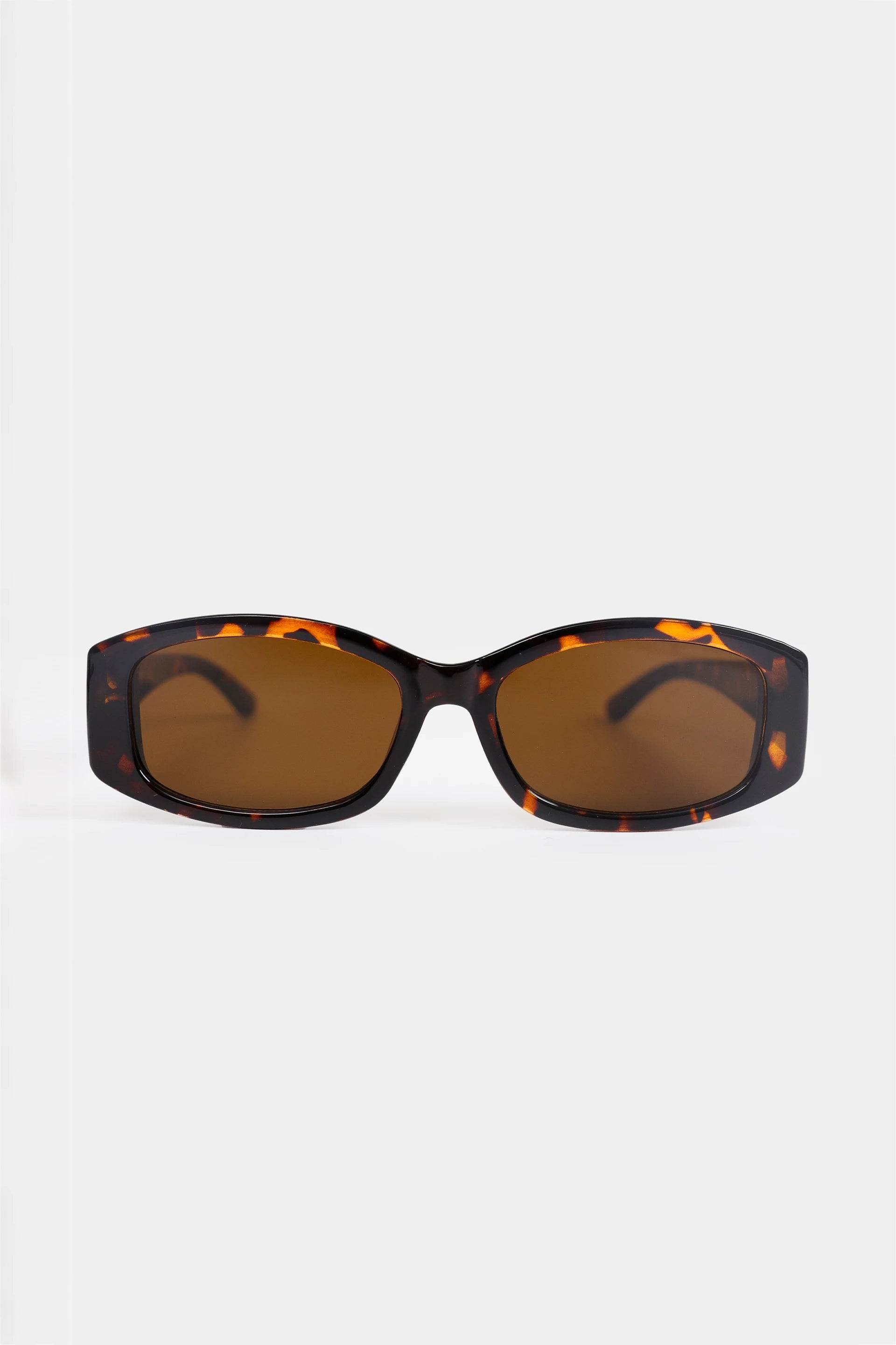 Tortoiseshell Rectangular Fame Sunglasses - Cougar Clothing