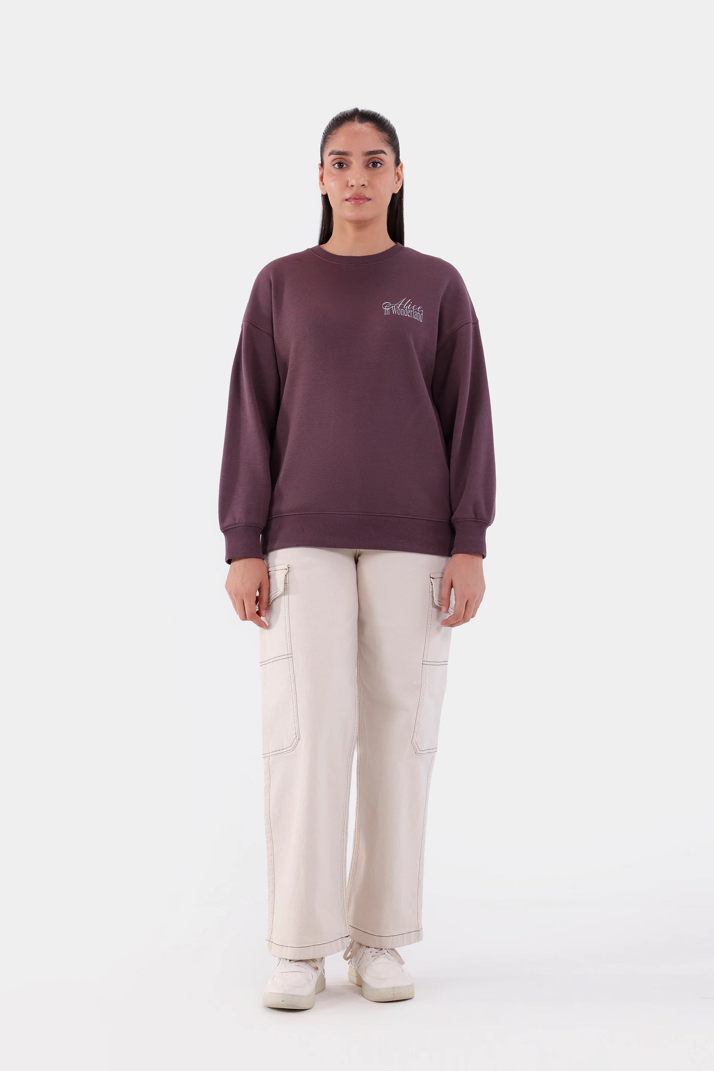 Postage Stamps Print Graphic Sweatshirt - Cougar Clothing