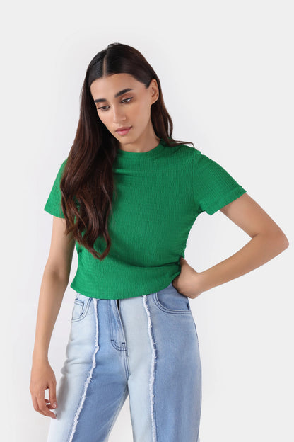 Textured Stretchy Top - Cougar Clothing