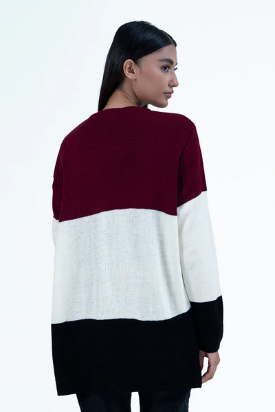 Color Block Cardigan Sweater