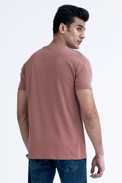 Clove Brown Tribal Print T-Shirt