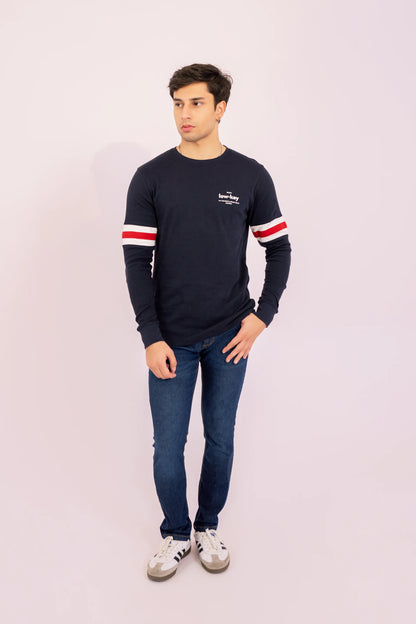 Sleeves Striped T-Shirt - Cougar Clothing