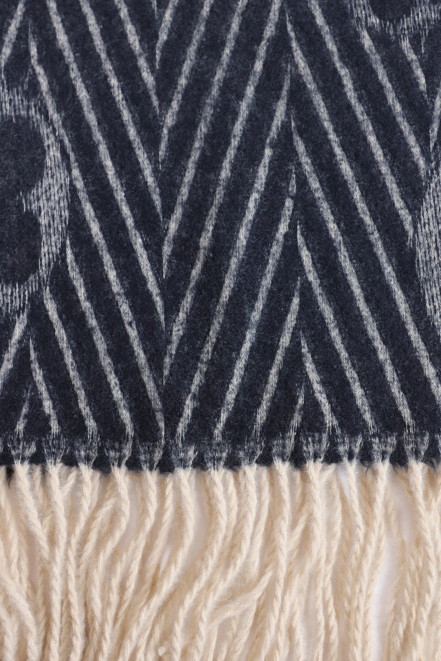 Contrast Striped Knit Shawl